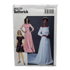 Butterick 6639 Royal Bride Wedding Dress Pattern Lined Boned Size 14-22 NEW