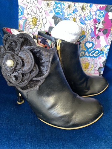 ELECCIÓN IRREGULAR Pearl Necture Botines Negros Reino Unido 8.5 Eu 43 - Imagen 3 de 13