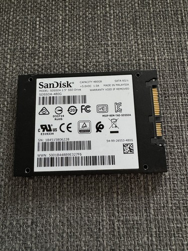 Disque SanDisk SSD Plus 480Go SATA III SSD Interne (SDSSDA-480G) - Afbeelding 2 van 2