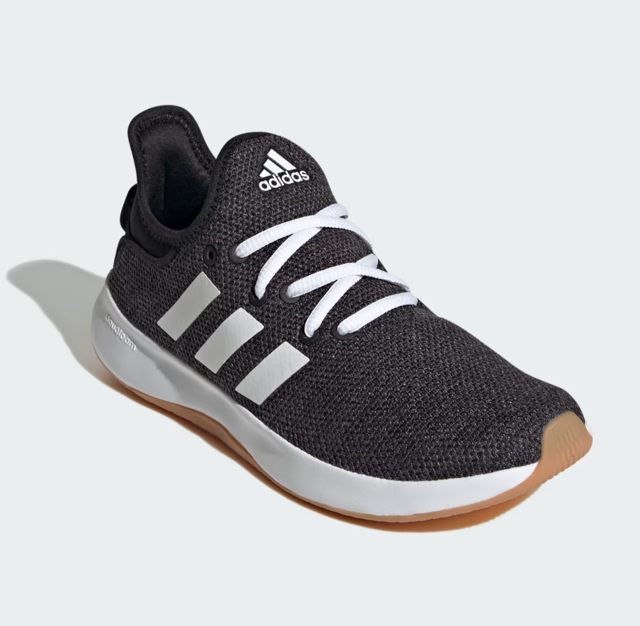 adidas Cloudfoam Pure Women’s Sneakers Size 8.5 Black White Gray Running New