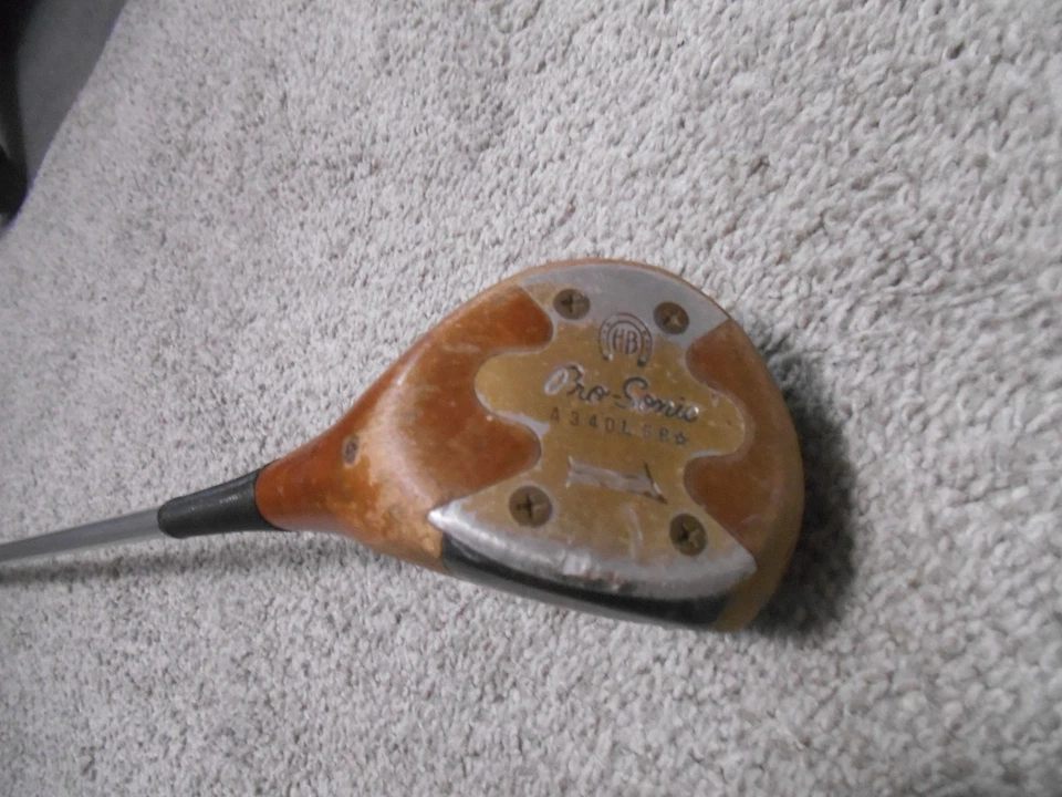 VTG H & B PowerBilt Pro Sonic 1 Wood Steel shaft - Image 2 of 4