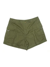 Romwe Women Green Khaki Shorts 0X Plus