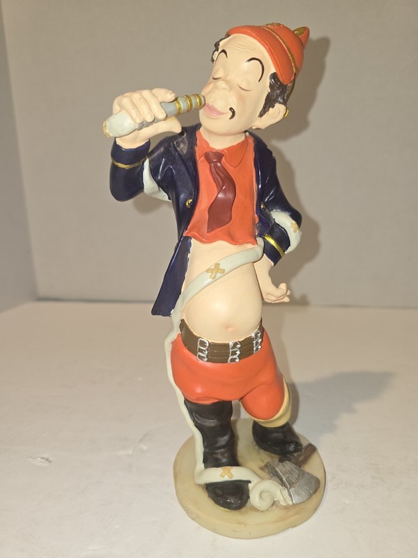 Vintage Cantinflas Mario Moreno As Firefighter Figurine Statue Turtle King Corp