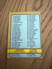 1972-73 OPC Hockey 1st Series Checklist #6 Unmarked