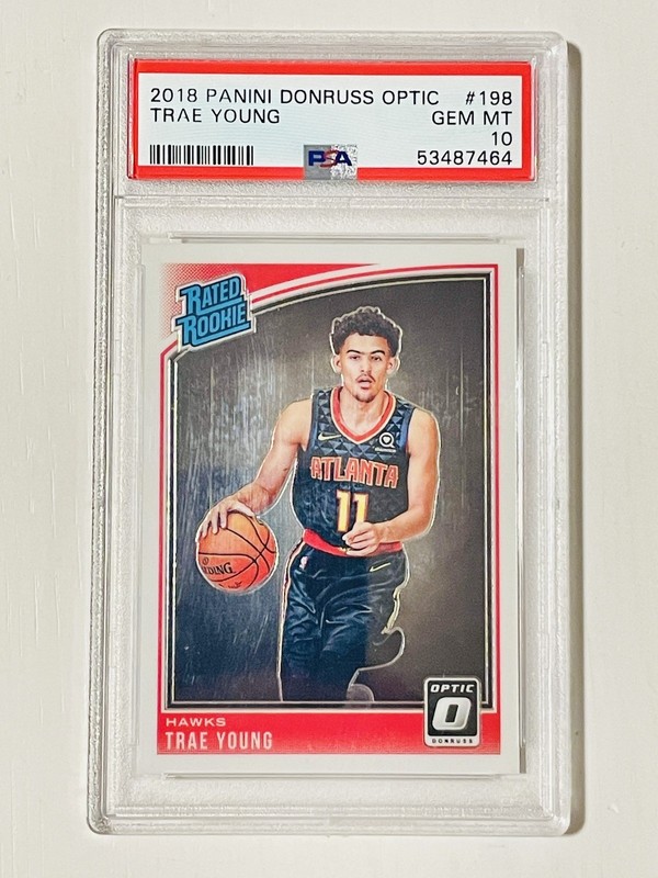 2018-19 Panini Donruss Optic Trae Young Rated Rookie (RC) #198 PSA 10 GEM MINT