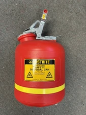 Justrite 12756 Saftey Disposal Can Red
