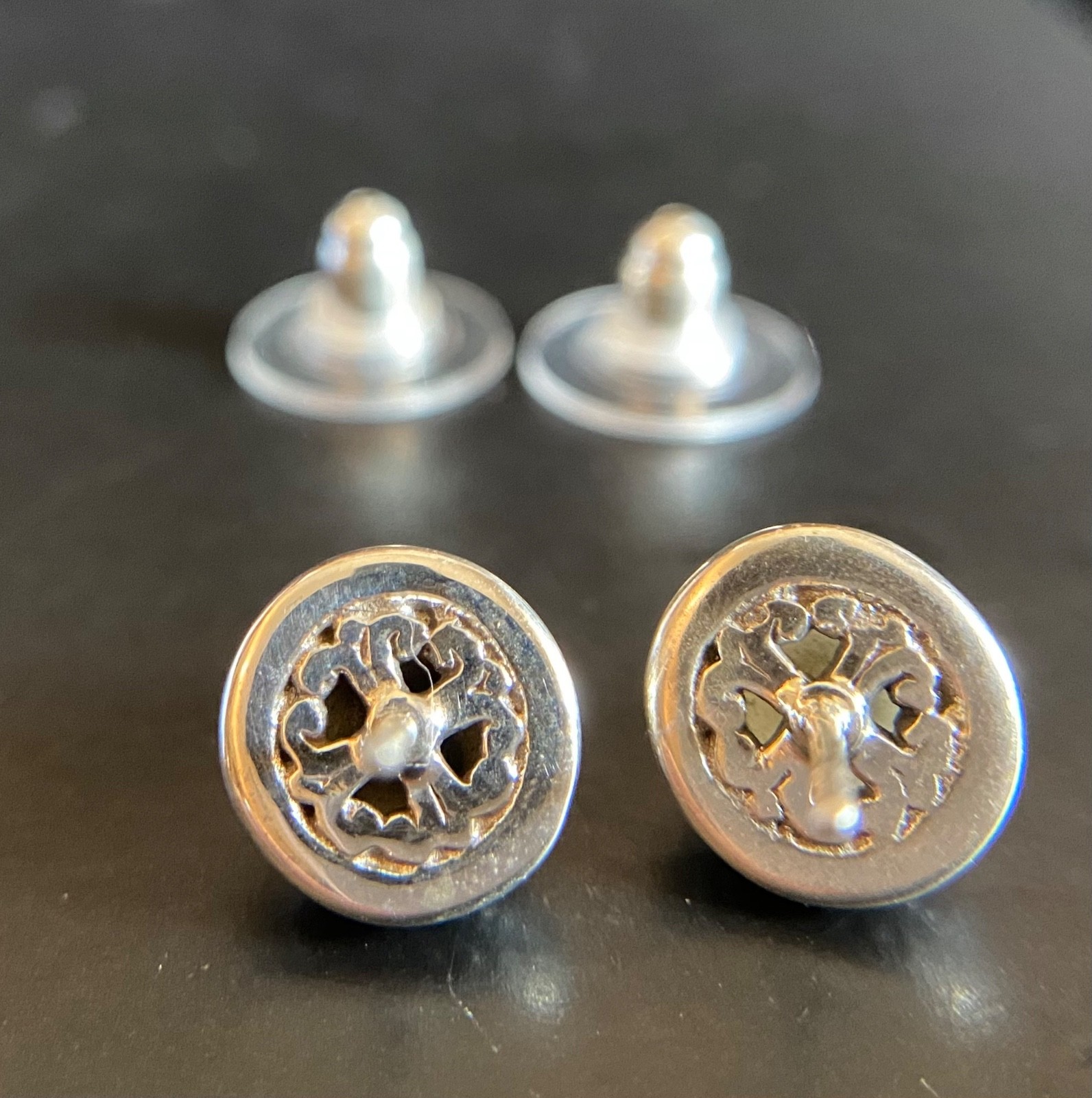 Sarda, Bali Handmade, Lovely, Sterling & Fresh Water Pearl, Stud Earrings