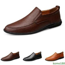 Mens Faux Leather Slip on Loafers Shoes Driving Moccasins Flats Soft shoes