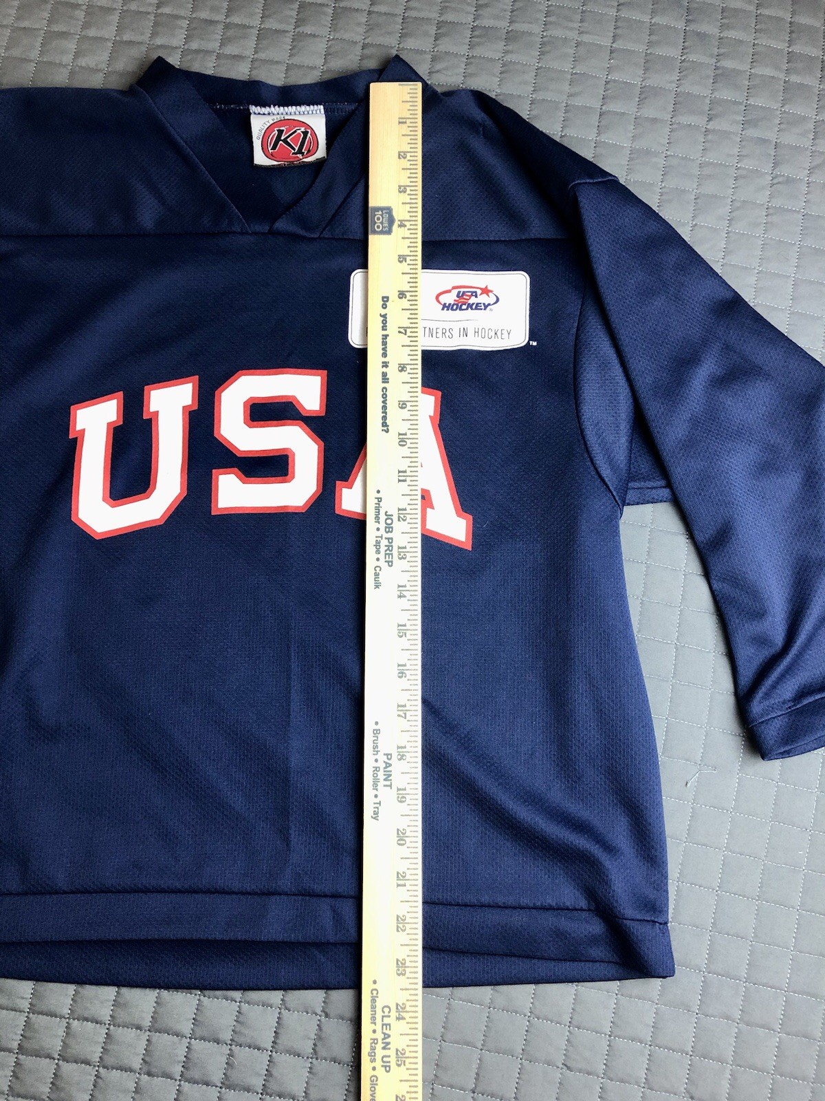 K1 Sportswear NHL USA Hockey Jersey Shirt Size Youth Medium Blue Red White