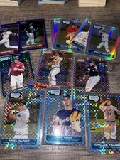 2006 Bowman Chrome Baseball Parallel Lot Of 12 Xfractor Blue Refractor