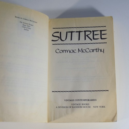 Suttree Cormac McCarthy 1st Edition 1st Printing PB 1986 Vintage Contemporaries - Picture 3 of 7
