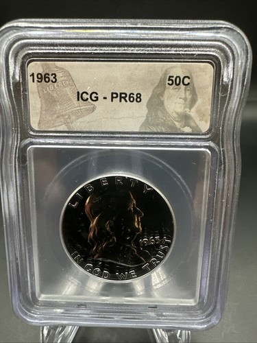 1963 Franklin Proof Half Dollar 50¢ ICG PR PF 68
