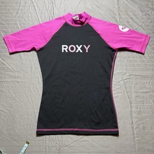 Roxy Heart Pink Logo Rash Guard Swim UV Shirt Sz 4