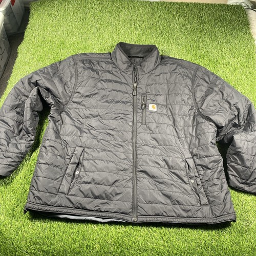 Carhartt Rain Defender Puffer Jacket Mens 3XL Zip Coat Black