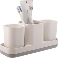 Toothbrush Holder for Bathroom, Electric Toothbrush Holder with Cups, Kids