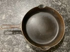 Vintage Griswold No 7 Cast Iron Skillet Small Block Logo 701 H, USA un warped