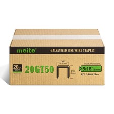 meite T50 Staples 20 Gauge 3/8" Crown 5/16" 8 mm Length Galvanized Staples