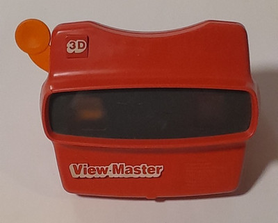 Vintage Red 3D View-Master Viewer Toy Orange Handle