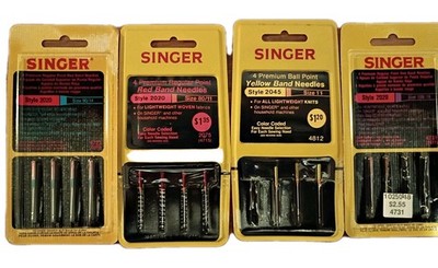 VTG Singer Sewing Machine Needles - 4 Packs - 2 New, 2 Opened RETRO SEWING 
