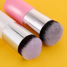 2PCS Kabuki Foundation Brush Set Chubby Makeup Brushes for Liquid, Cream Pow