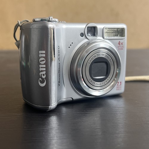 Canon PowerShot A560 Digitalkamera 7.1MP, 4x Zoom, kompakt, Retro, silber