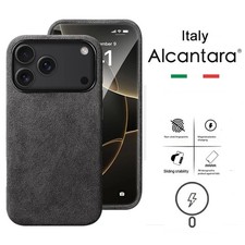 100 Italian Alcantara Case for iPhone 17 Pro Max 17Air 17 Leather Magsafe Cover