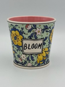 Anthropologie Molly Hatch Pot Planter Take Root Collection "Bloom" FREE SHIP!