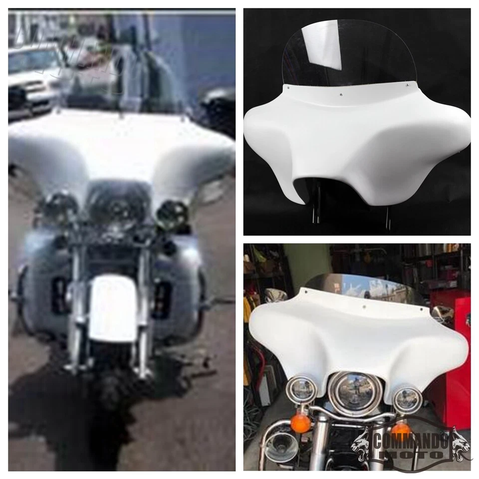 Обтекатель крыла летучей мыши из стекловолокна для Harley Road King 1994-2021 с вырезом динамиков - Изображение 3 из 4