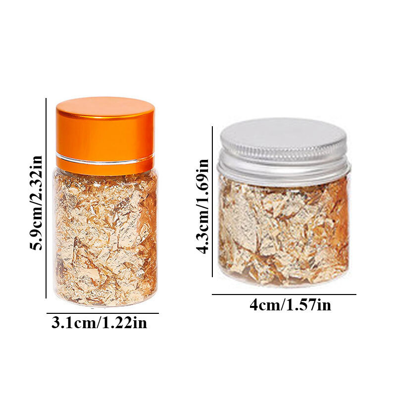 Gold Silver Rose Gold Foil Flakes Metallic Leaf Painting Crafts Jewelry