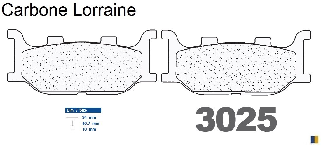 Pastiglie freno Carbone Lorraine tipo 3025 MSC