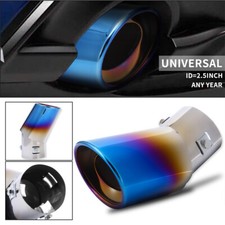 Car Exhaust Pipe Tip Rear Tail Titanium Throat Muffler Stainless Steel Universal