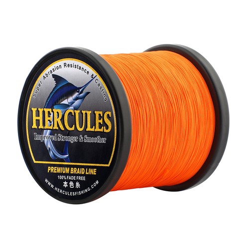 HERCULES Colorfast Orange 6 -120 lb Test Braid Fishing Line Abrasion Resistant - Picture 9 of 16