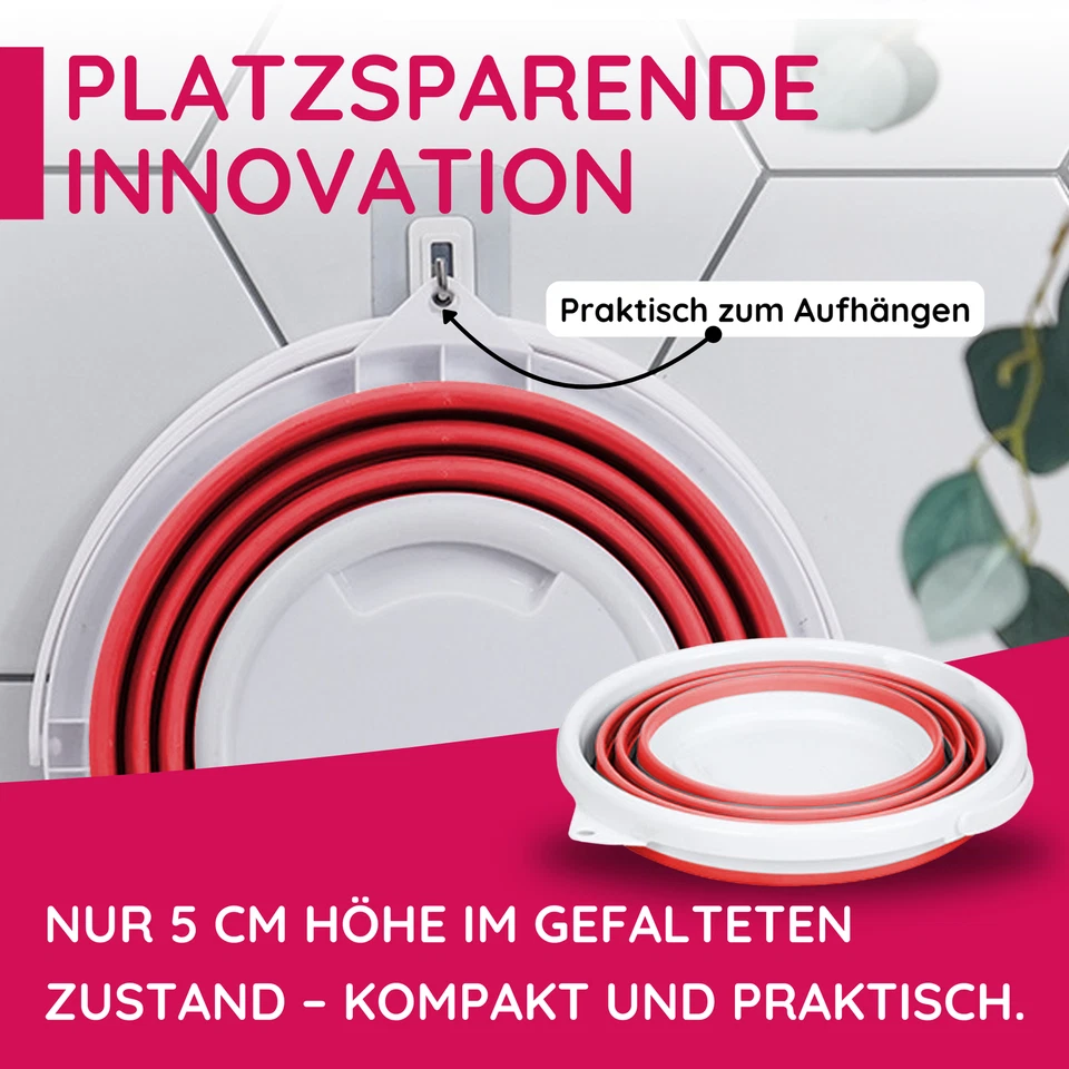 Falteimer 10L faltbarer Eimer Putzeimer Wassereimer Campingeimer Angeln Outdoor - Bild 2 von 4