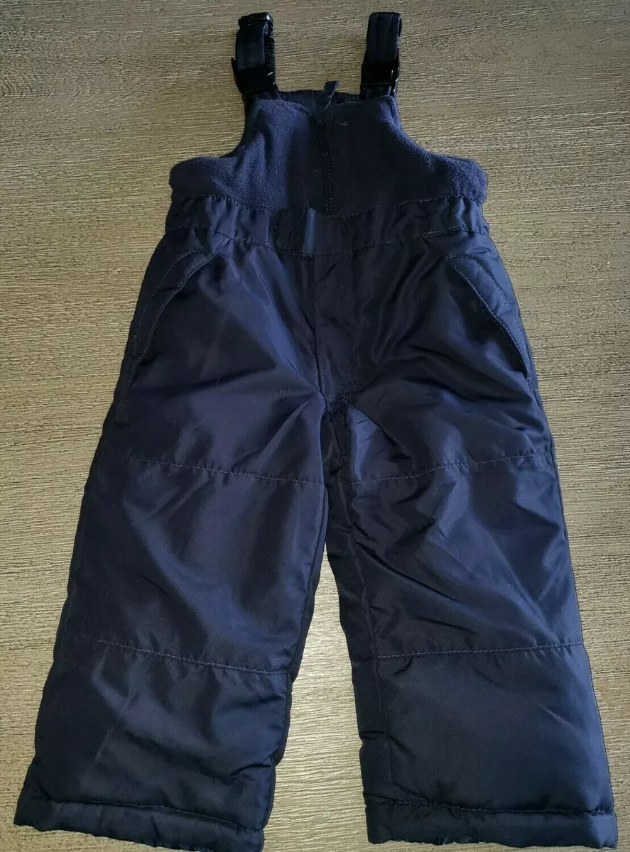 OSHKOSH DARK BLUE SNOW PANTS SKI BIBS boys girls size 18 month