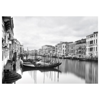 IKEA超大型モノクロポスター NEW IKEA BJORKSTA Venice Italy Canal Grande Picture 78 ¾x 55 NO