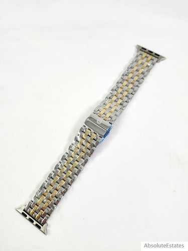 NEW Michele Apple Two Tone Gold & Silver Watch Band Bracelet MS20GL285048 NWT - 第 2/3 張圖片