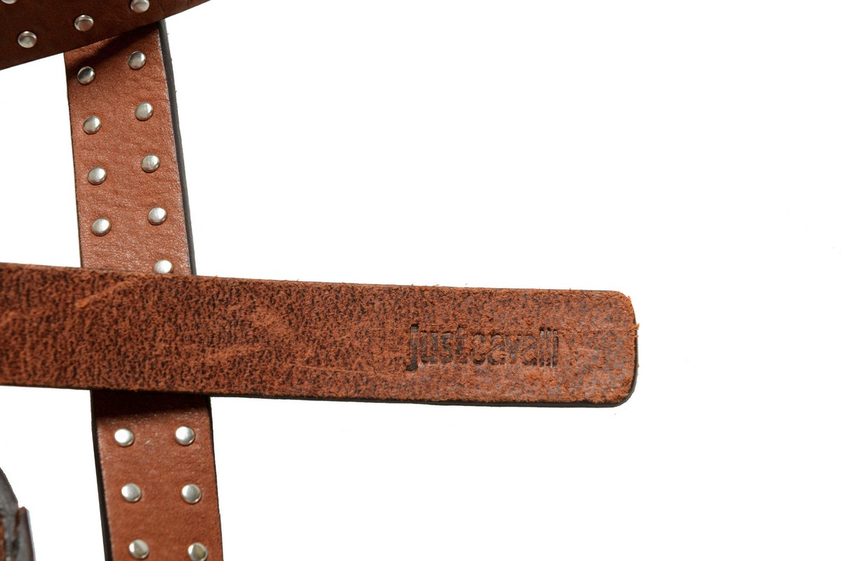 Just Cavalli Women's Brown 100% Leather Wrap Around Belt US