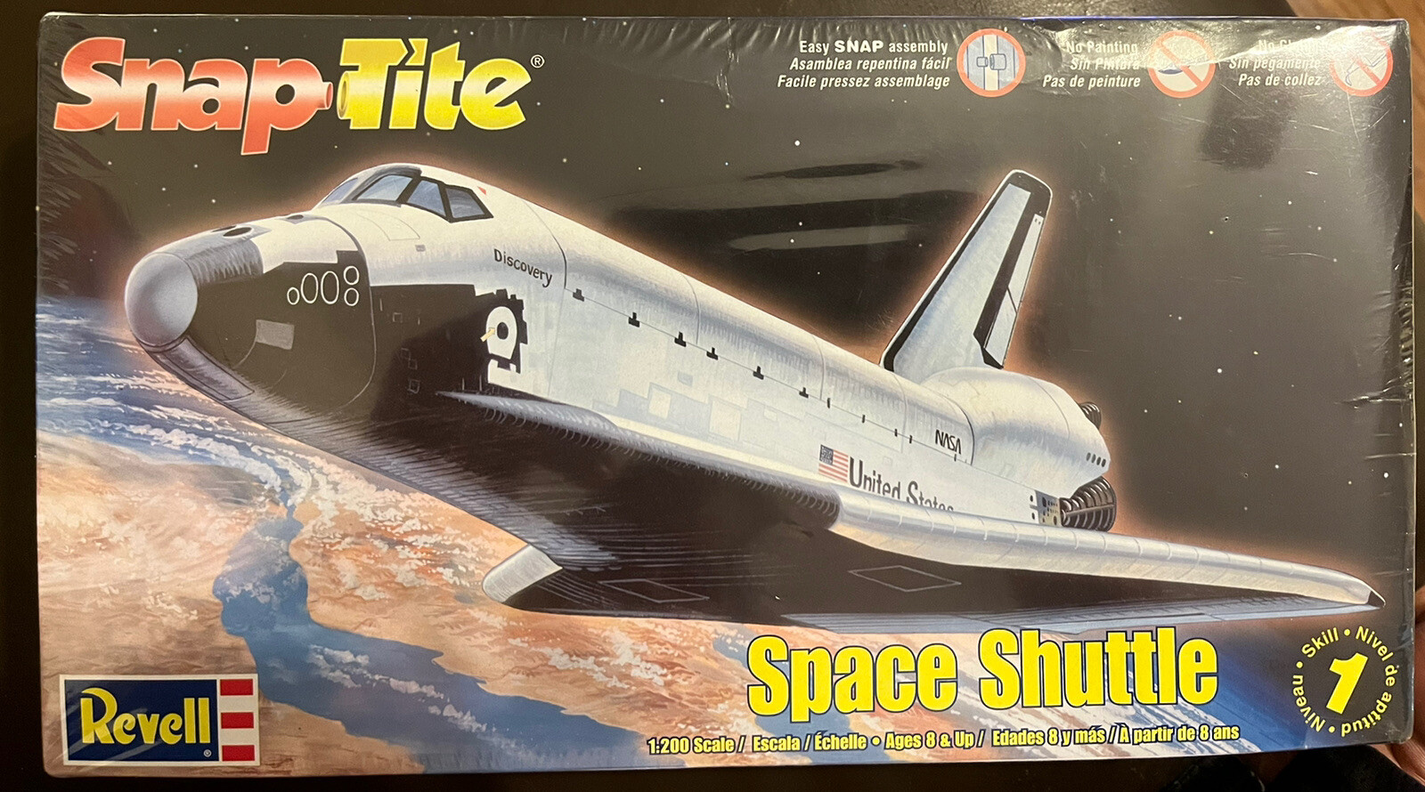 New Revell Nasa Space Shuttle DISCOVERY 1:200 Scale Snap Tite Model Kit ...