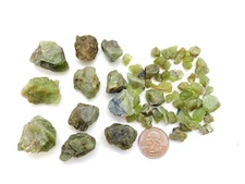 Raw Peridot Stone (1 to 55 gram) Natural Rough Peridot Crystal from Pakistan