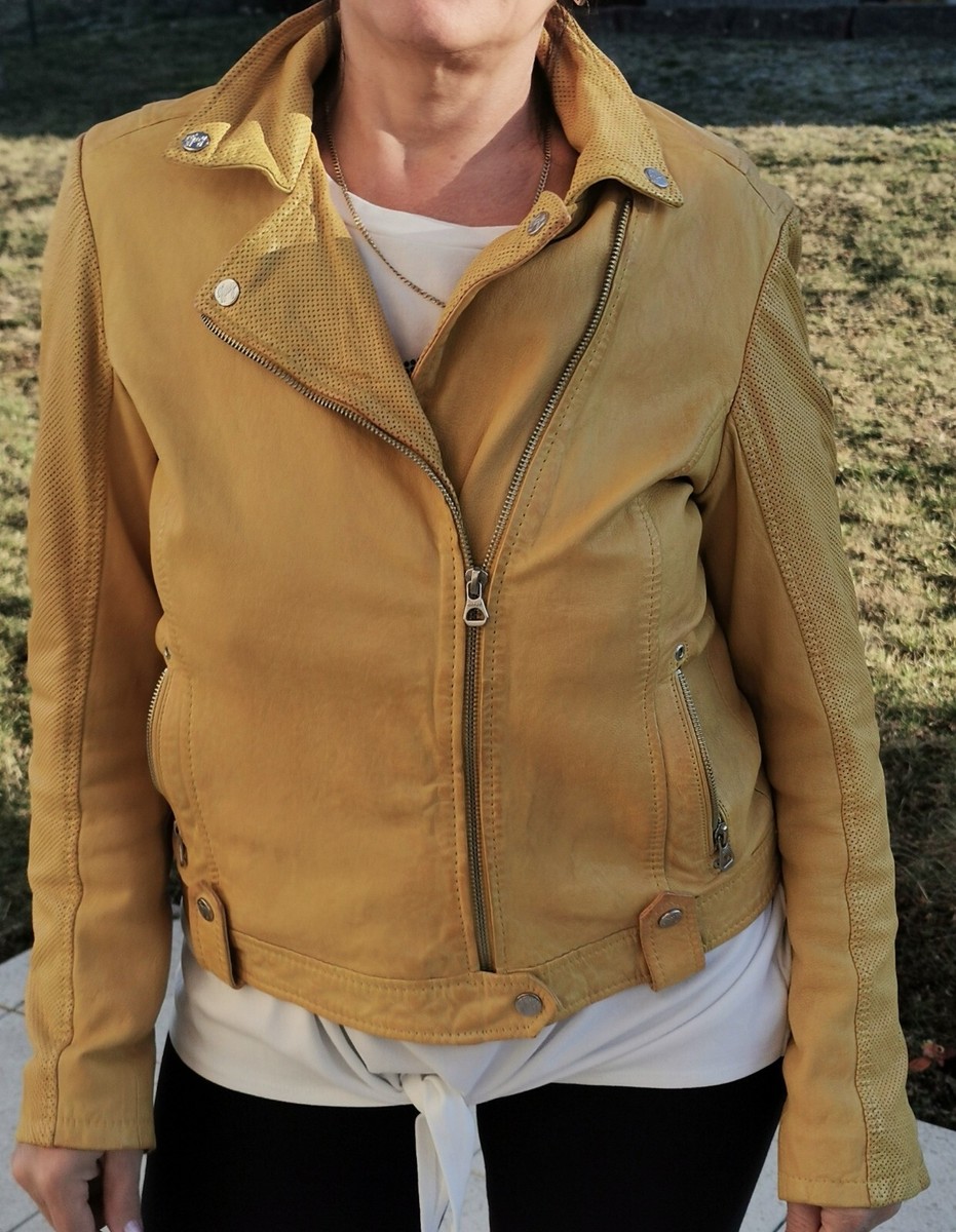 Lederjacke Gipsy Gelb Gipsy Lederjacke Damen Senf Gelb L