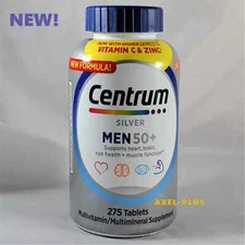 Centrum Silver MultiVitamin MultiMineral Complete Vitamin 275 Tabs Men Over 50+