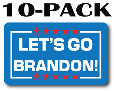 2X 'Let's Go Brandon' American Flag Sticker Pack - Vinyl Decal For Car, Truck, Bumper, Window (8" X 1.88")
