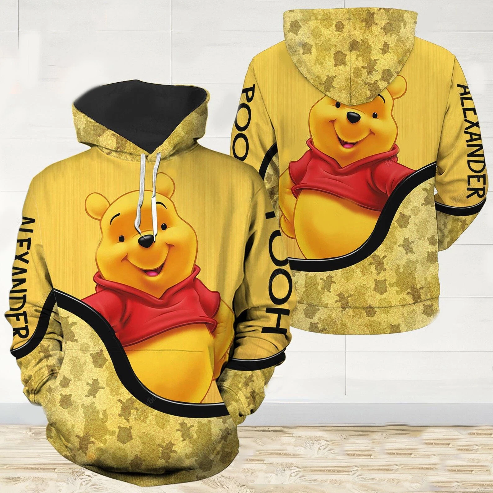 Personalized Pooh Bear Winnie The Pooh 3D Hoodie