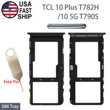 New SIM Card Tray MicroSD Holder Slot  Pin For TCL 10 5G T790S / 10 Plus T782H