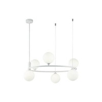 Maytoni Ring Pendelleuchte, HäNgeleuchte 6X G9 Weiss Glas
