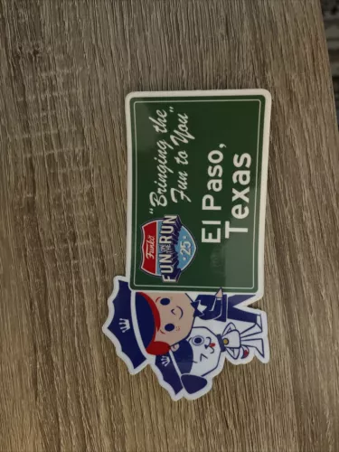 Funko Fun on the Run 2023 25th Anniversary Freddy El Paso Texas Sticker Set