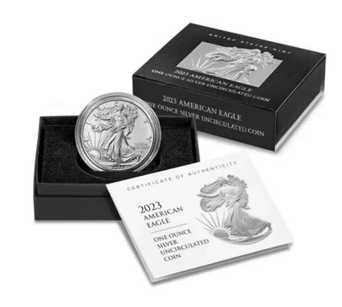 2023-W 1 Oz Silver American Eagle Uncirculated Coin in OGP With COA. #C612