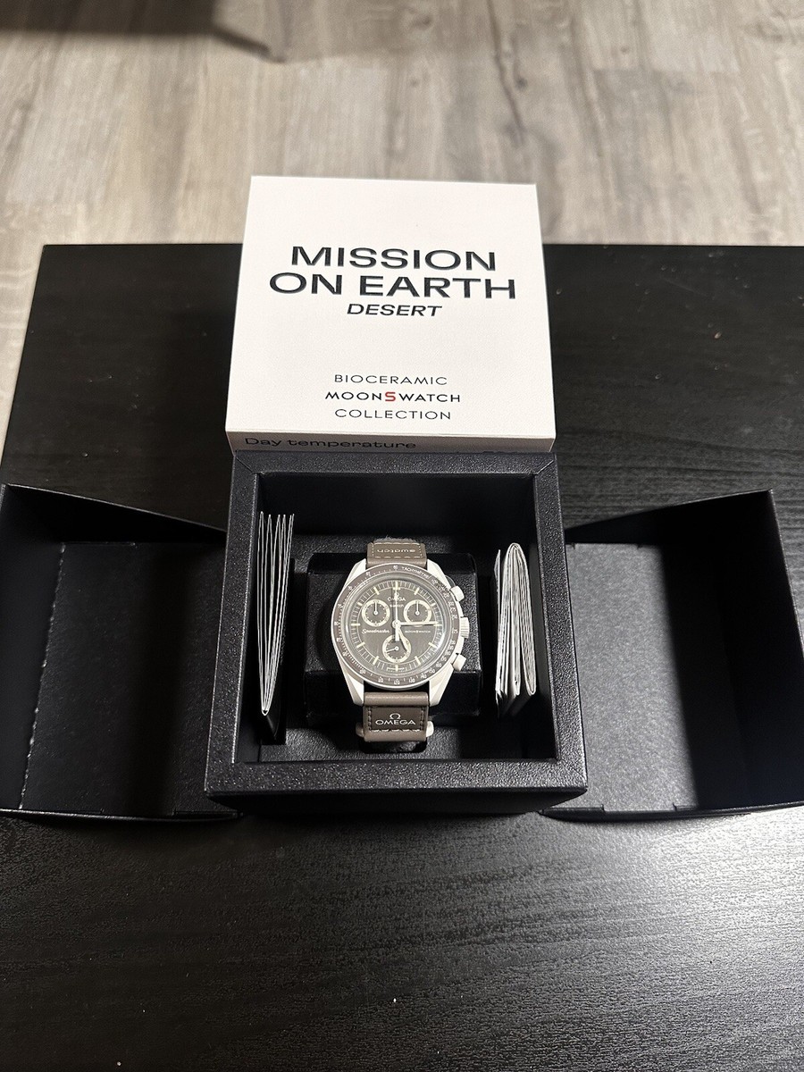 Swatch x Omega Bioceramic Moonswatch Mission To Earth DESERT Swatch x Omega Bioceramic Moonswatch Mission To Earth DESERT