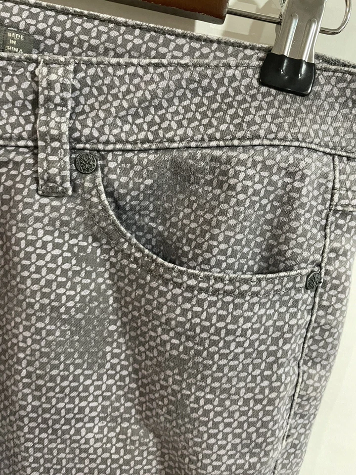 Pantalones ajustados Prana para mujer talla 6/28 de algodón orgánico tiro medio elásticos gris claro Foto 4 de 4