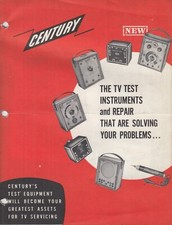 CENTURY  Radio Test Equipment Brochure / Pamphlet Original  - METER  TESTER